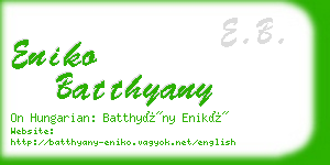 eniko batthyany business card